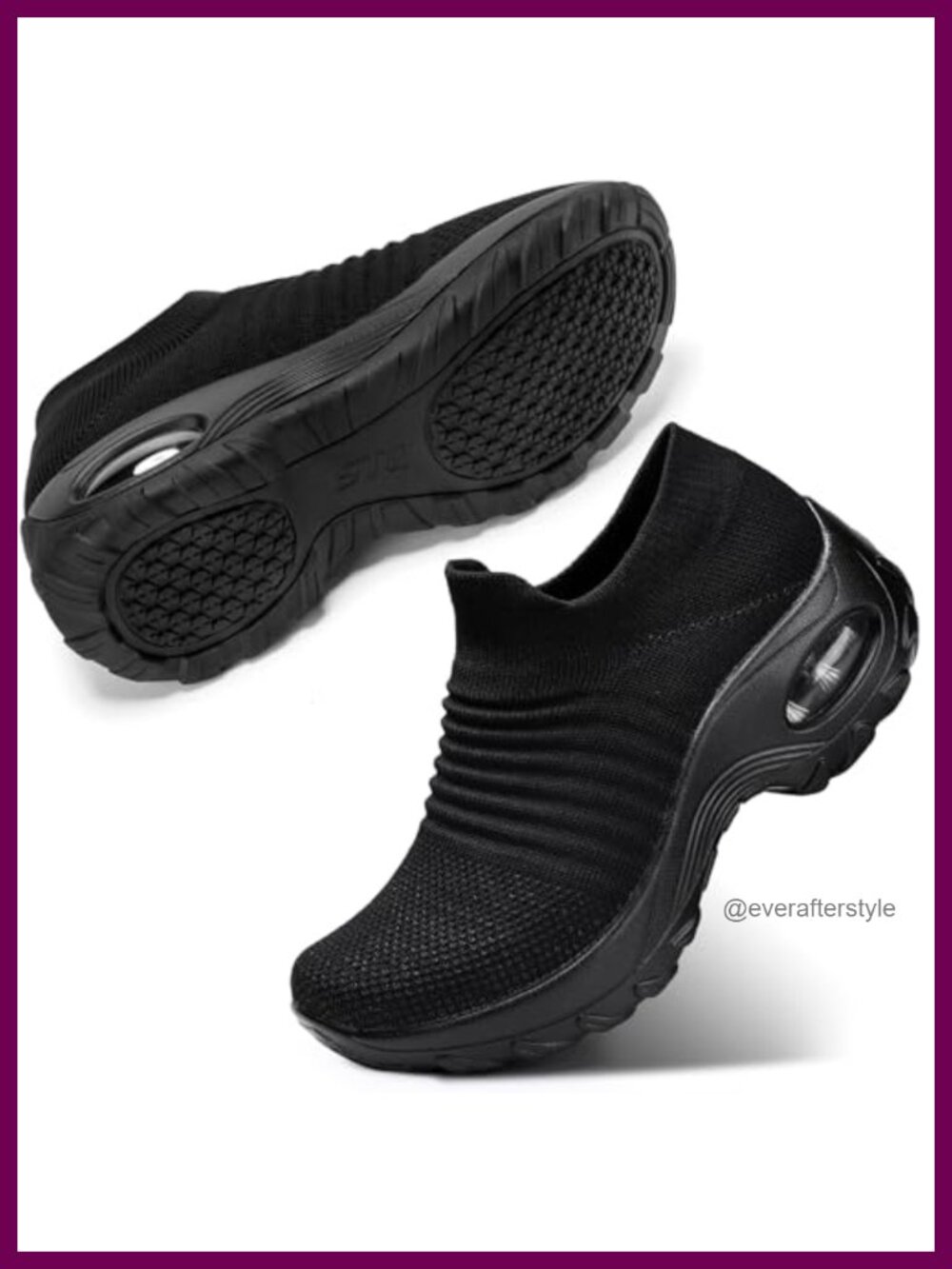 Women's Slip On Walking Sneakers Breathable Knit Cushioned Work Nursing Shoes